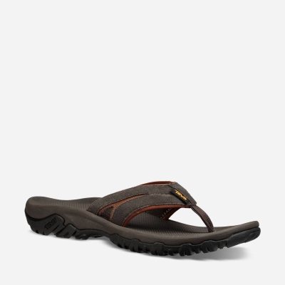 Teva Katavi 2 Thong Men's Black Olive Hiking Sandals CA71797 Canada Sale